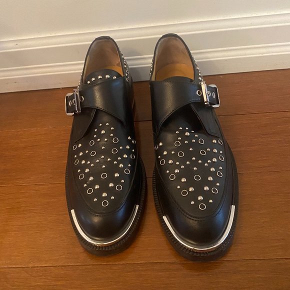 Black Barbara Bui Metal Detail Loafers - Picture 3 of 4